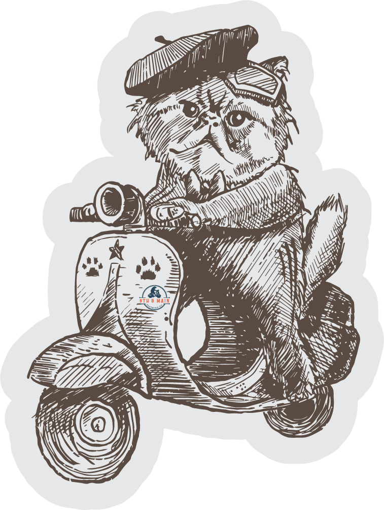 Dapper Cat Scooter Sticker