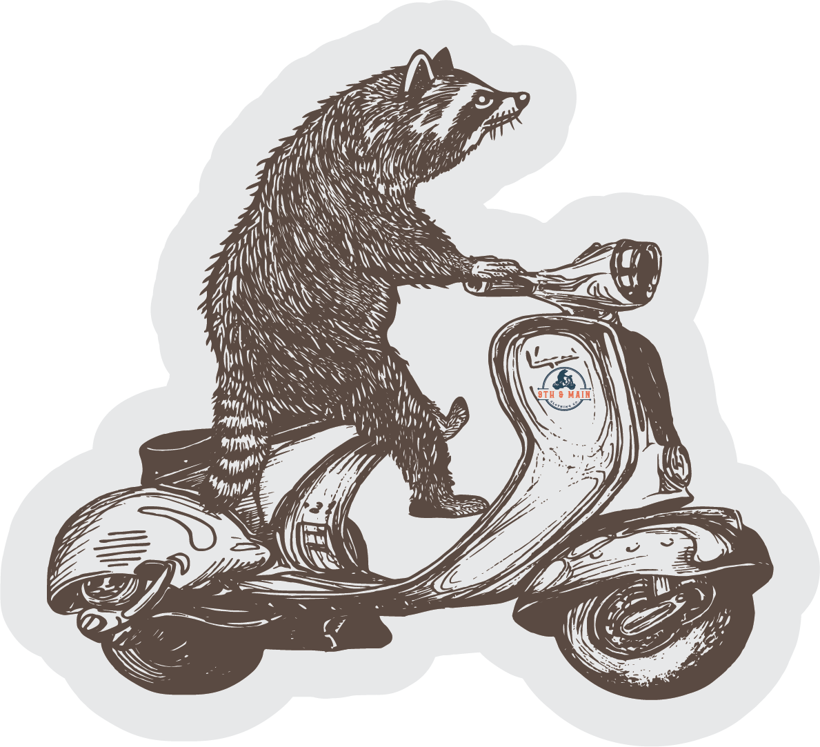Trash Panda Scooter Sticker